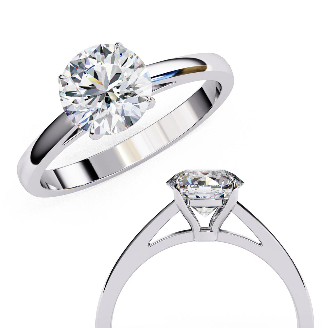 The Amy Round Cathedral Engagement Ring