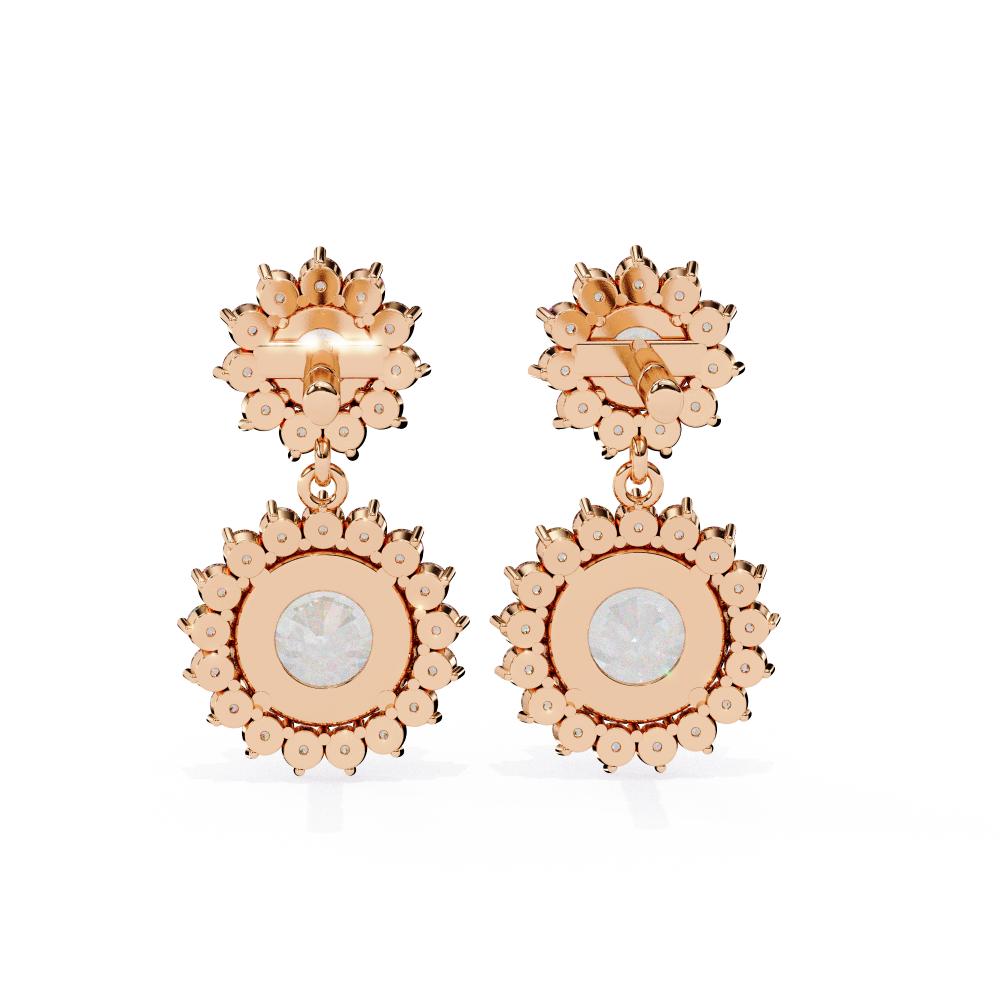 The Lasica Round Halo Style Dangle & Drop Earrings