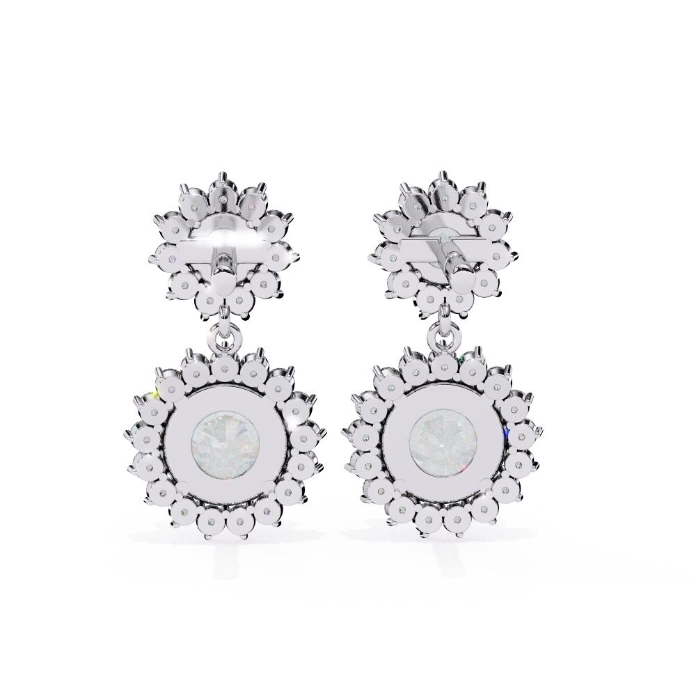 The Lasica Round Halo Style Dangle & Drop Earrings