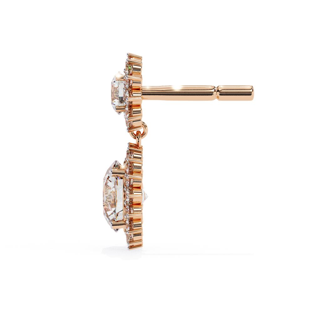 The Lasica Round Halo Style Dangle & Drop Earrings