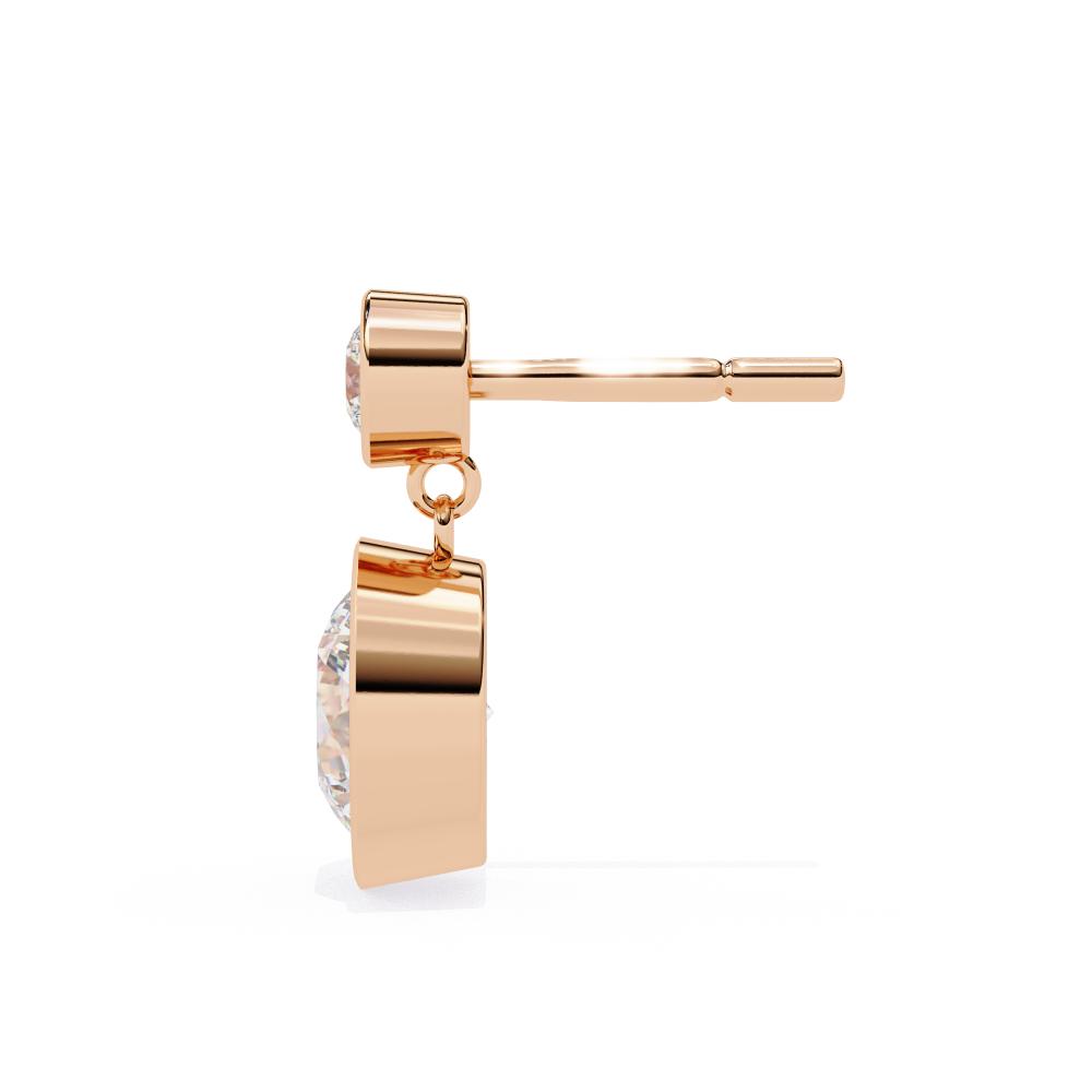 The Lasica Round Bezel Set Dangle & Drop Earrings