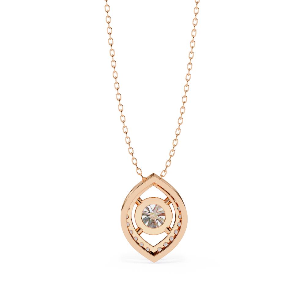 The Angela Marquise Shape Pendant With Round Strone