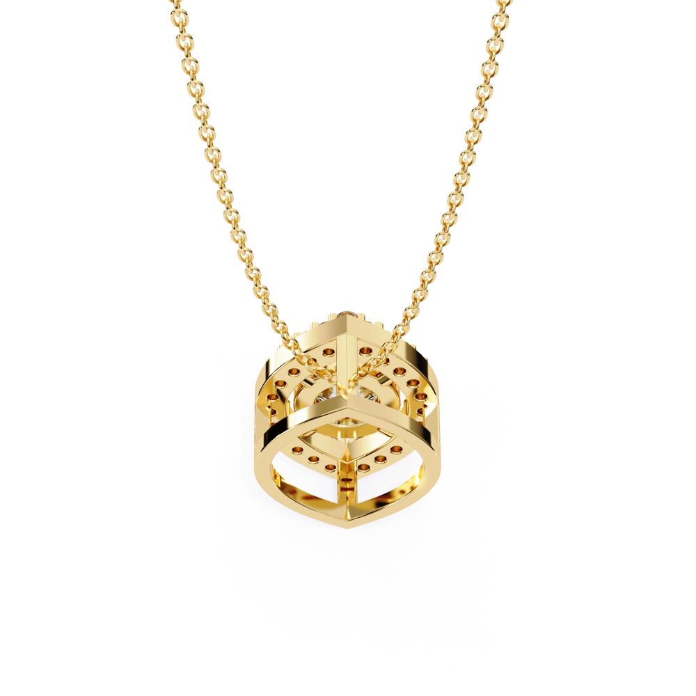 The Angela Marquise Shape Pendant With Round Stone