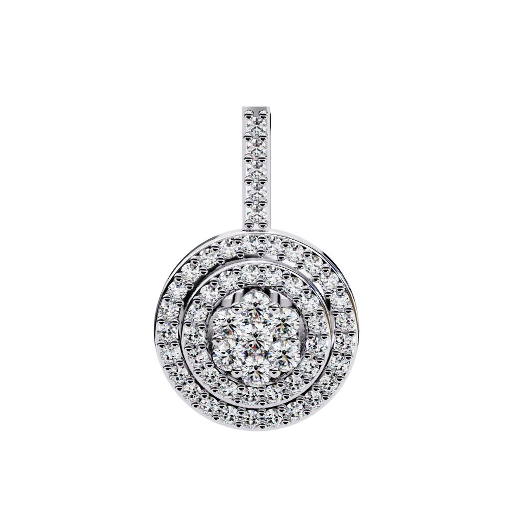 The Rosemary Classic Style Round Shape Pendant With Chain