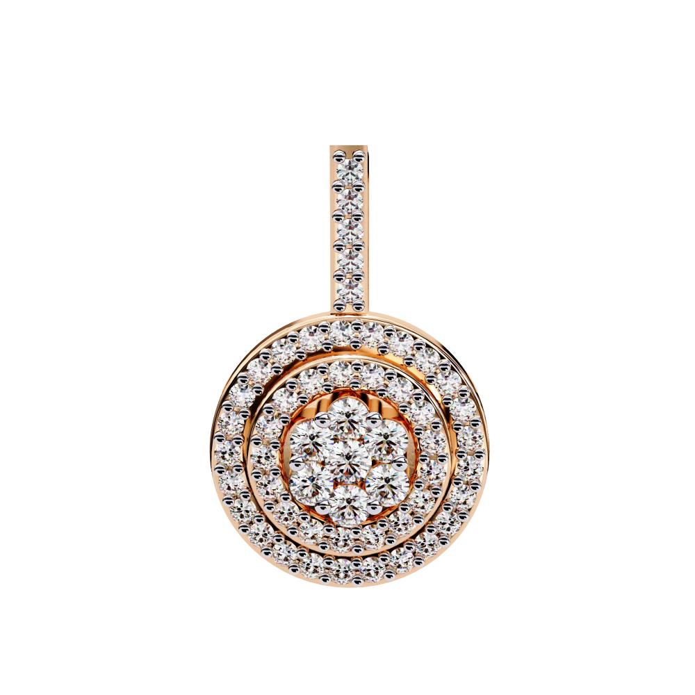 The Rosemary Classic Style Round Shape Pendant With Chain