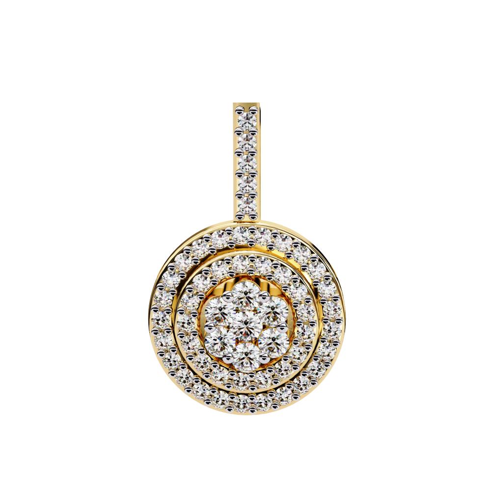 The Rosemary Classic Style Round Shape Pendant With Chain