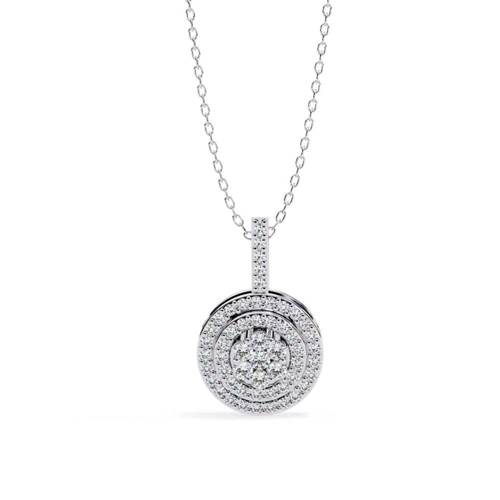 The Rosemary Classic Style Round Shape Pendant With Chain