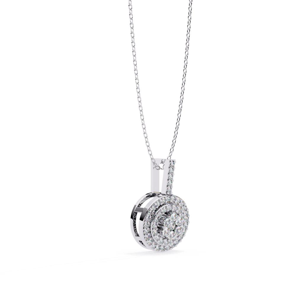 The Rosemary Classic Style Round Shape Pendant With Chain