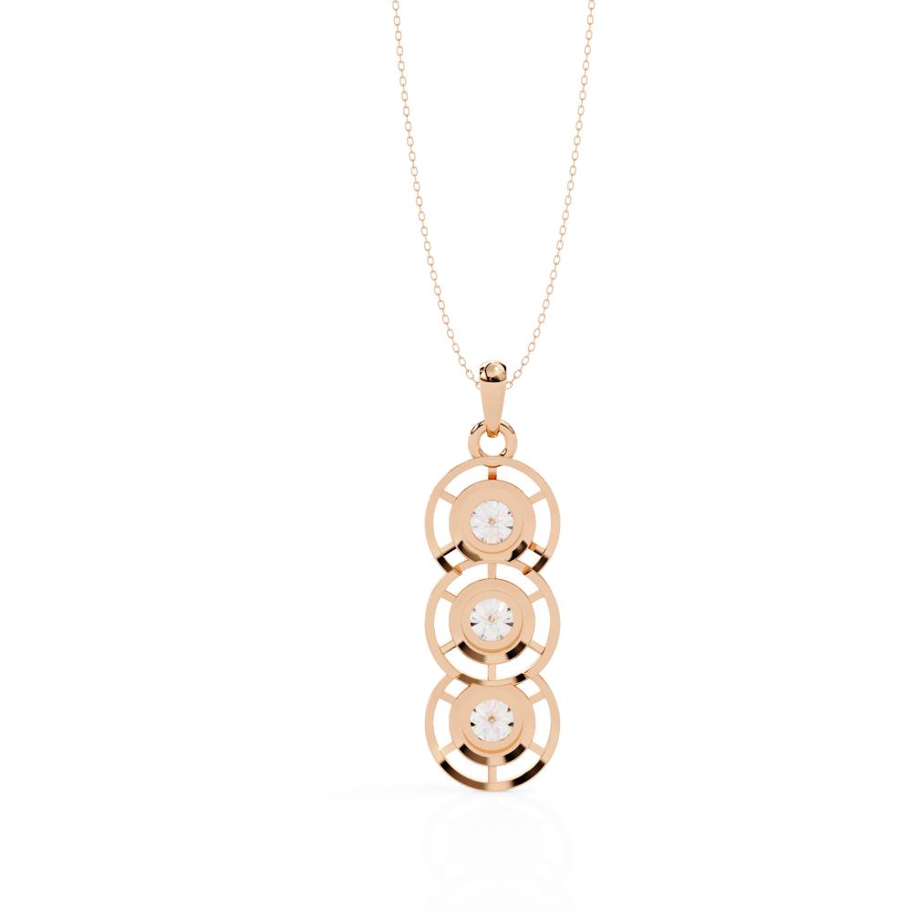 The Camila Round Three Step Pendant With Chain