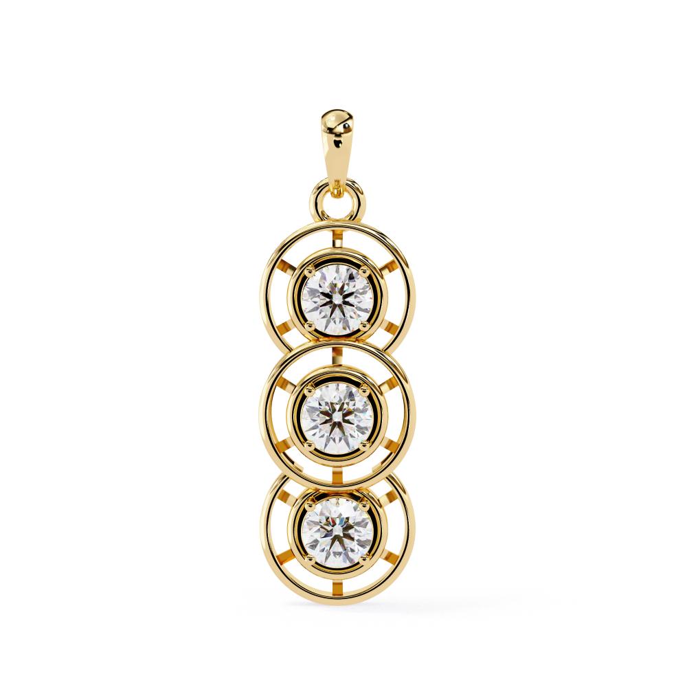 The Camila Round Three Step Pendant With Chain