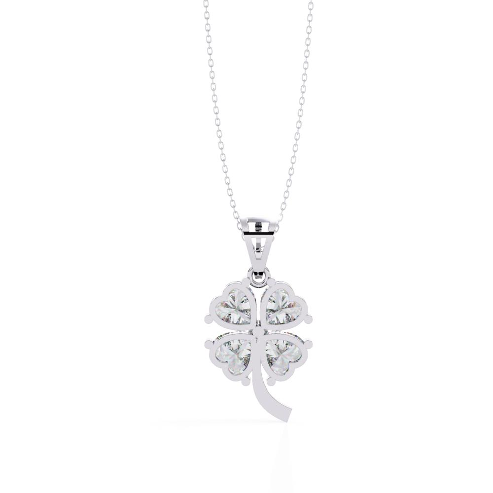 The Eleanor Heart Flower Shape Pendant With Chain