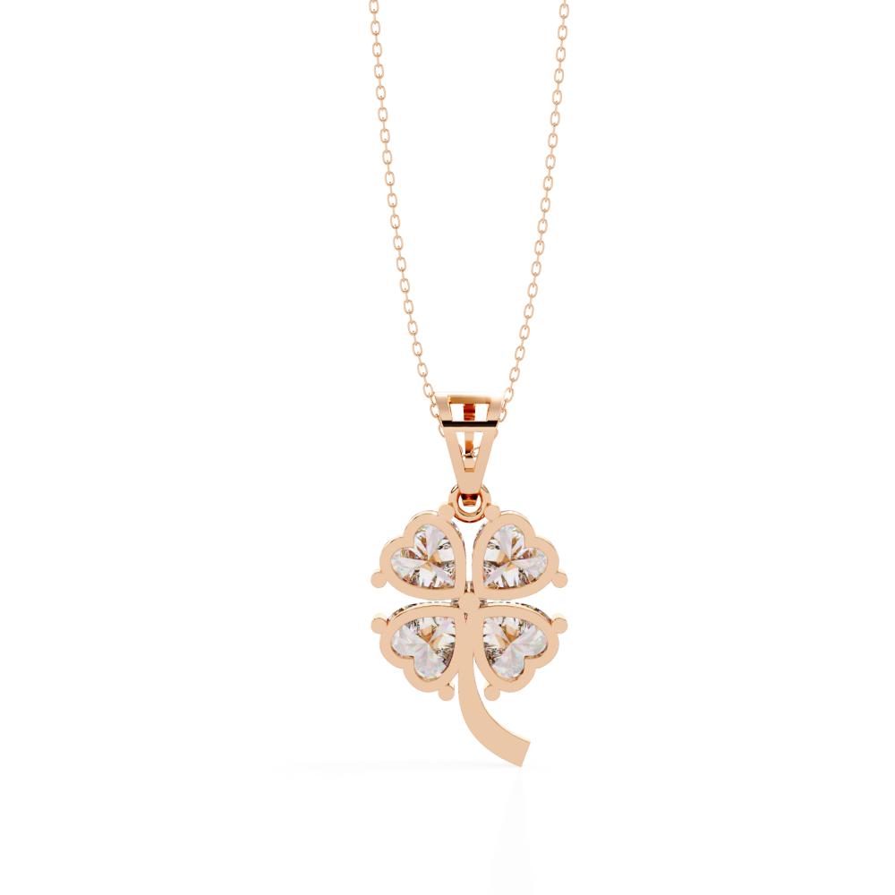 The Eleanor Heart Flower Shape Pendant With Chain