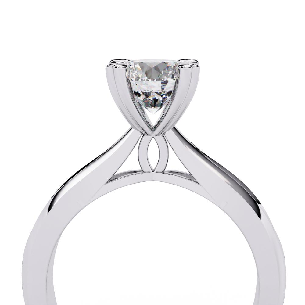 The Kelly Round Solitaire Thick Band Engagement Ring