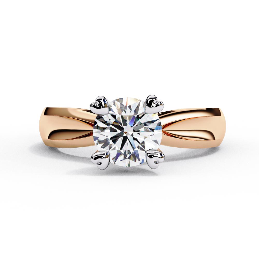 The Kelly Round Solitaire Thick Band Engagement Ring