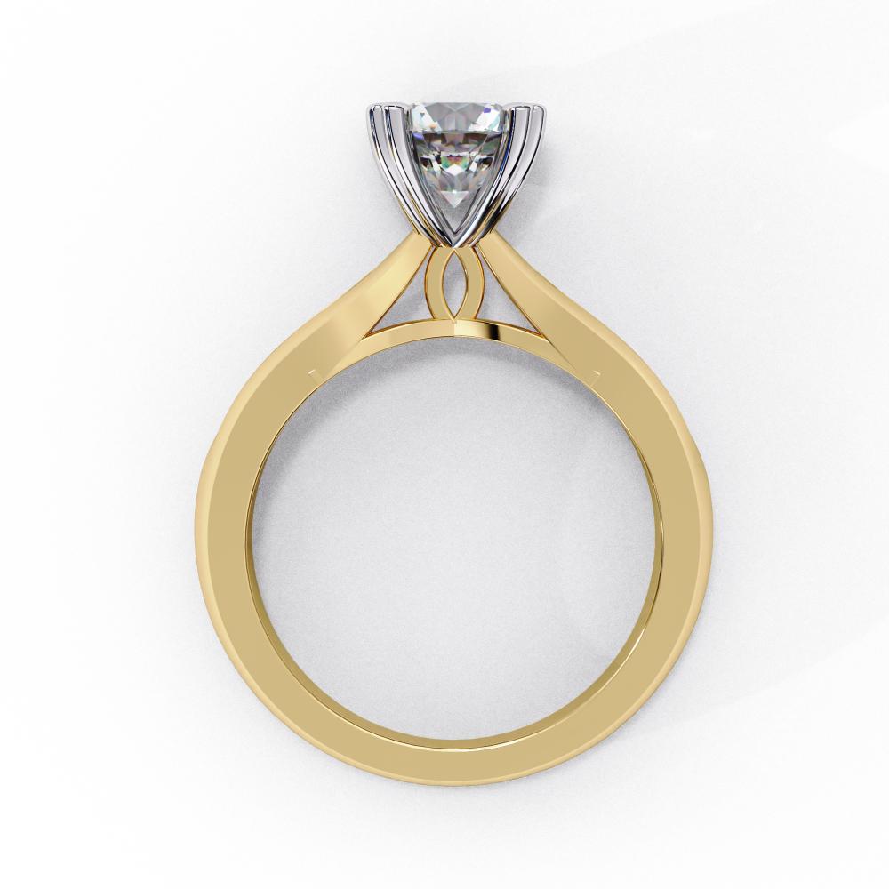 The Kelly Round Solitaire Thick Band Engagement Ring