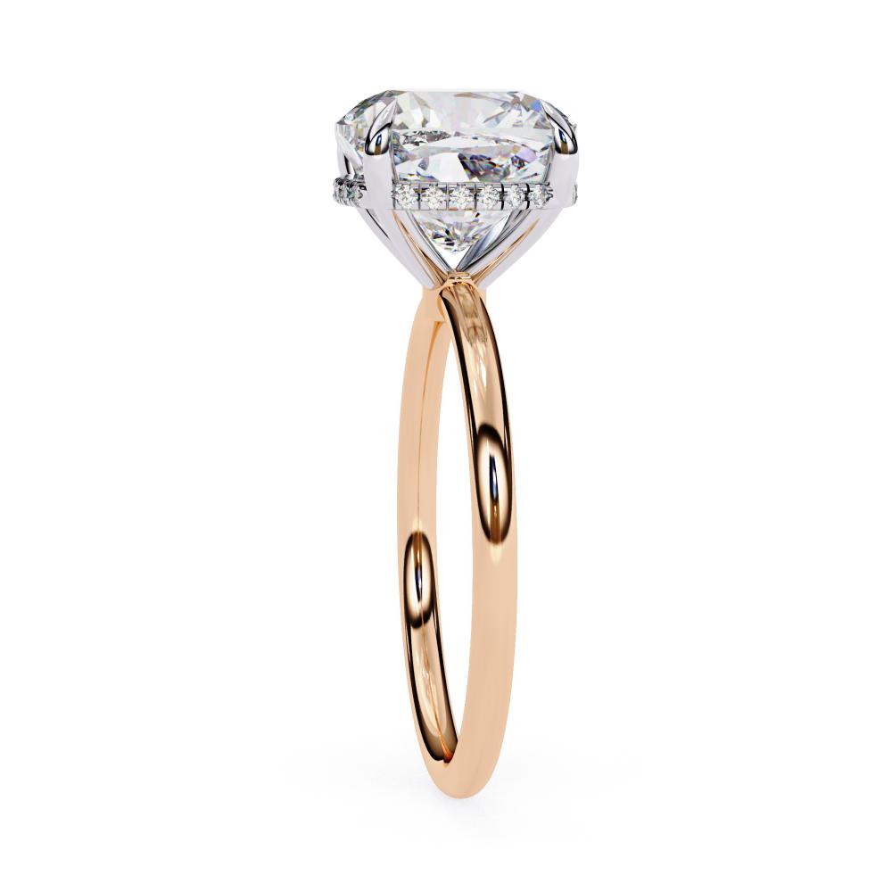 The Toney Cushion Hidden Halo Engagement Ring