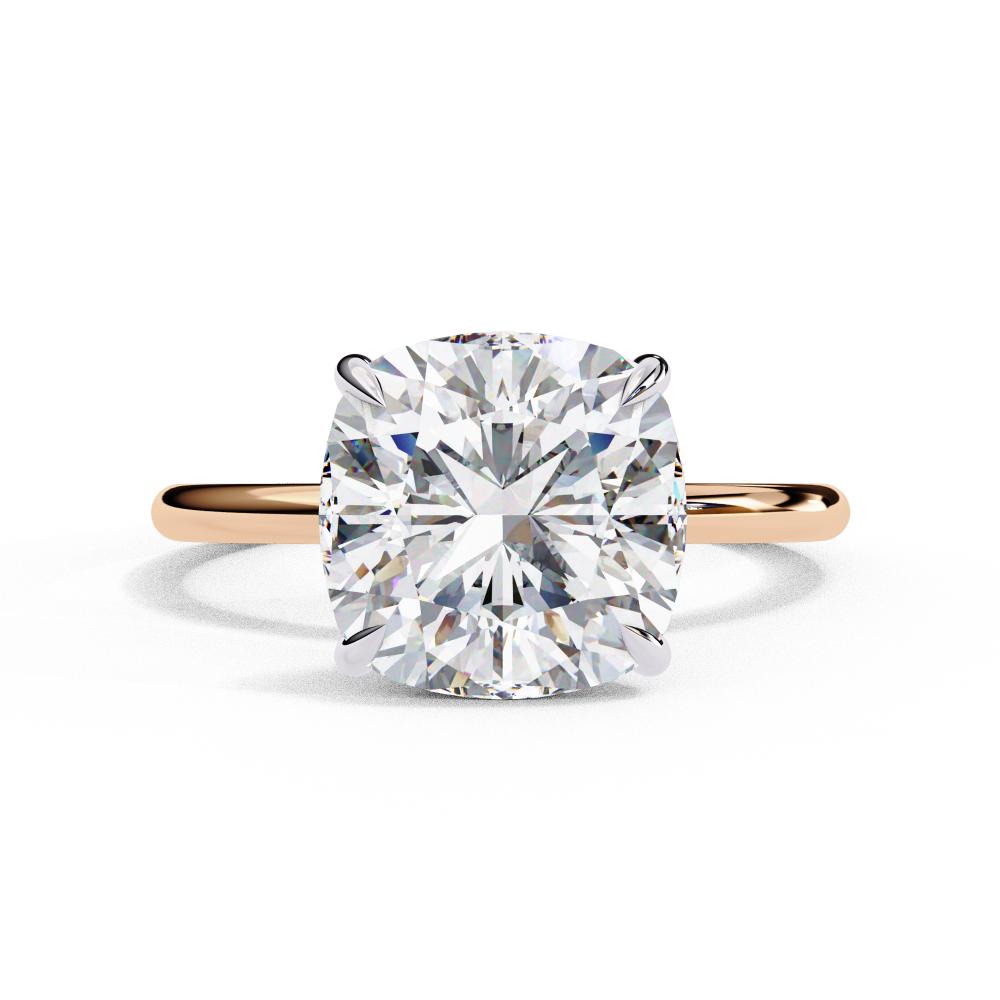 The Toney Cushion Hidden Halo Engagement Ring