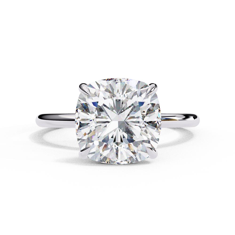 The Toney Cushion Hidden Halo Engagement Ring