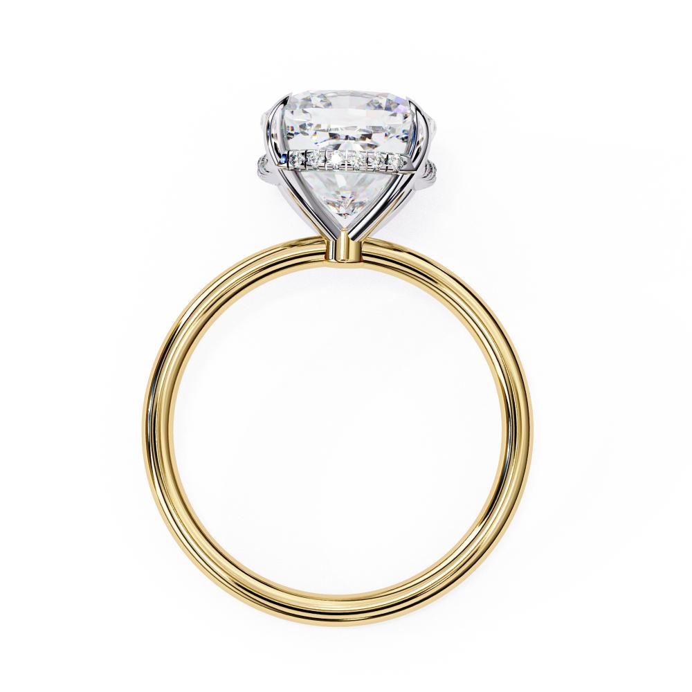 The Toney Cushion Hidden Halo Engagement Ring