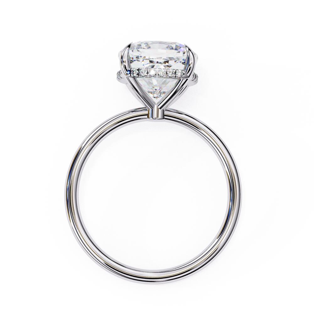 The Toney Cushion Hidden Halo Engagement Ring