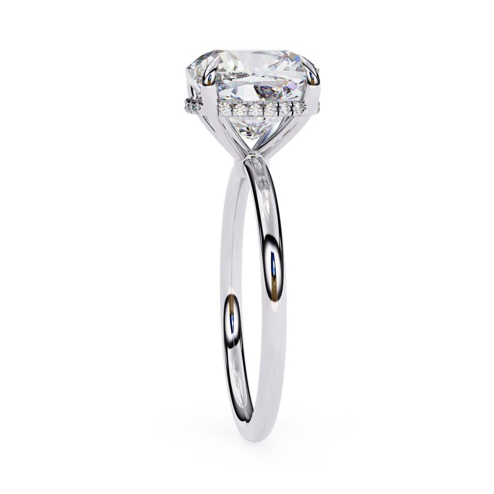 The Toney Cushion Hidden Halo Engagement Ring