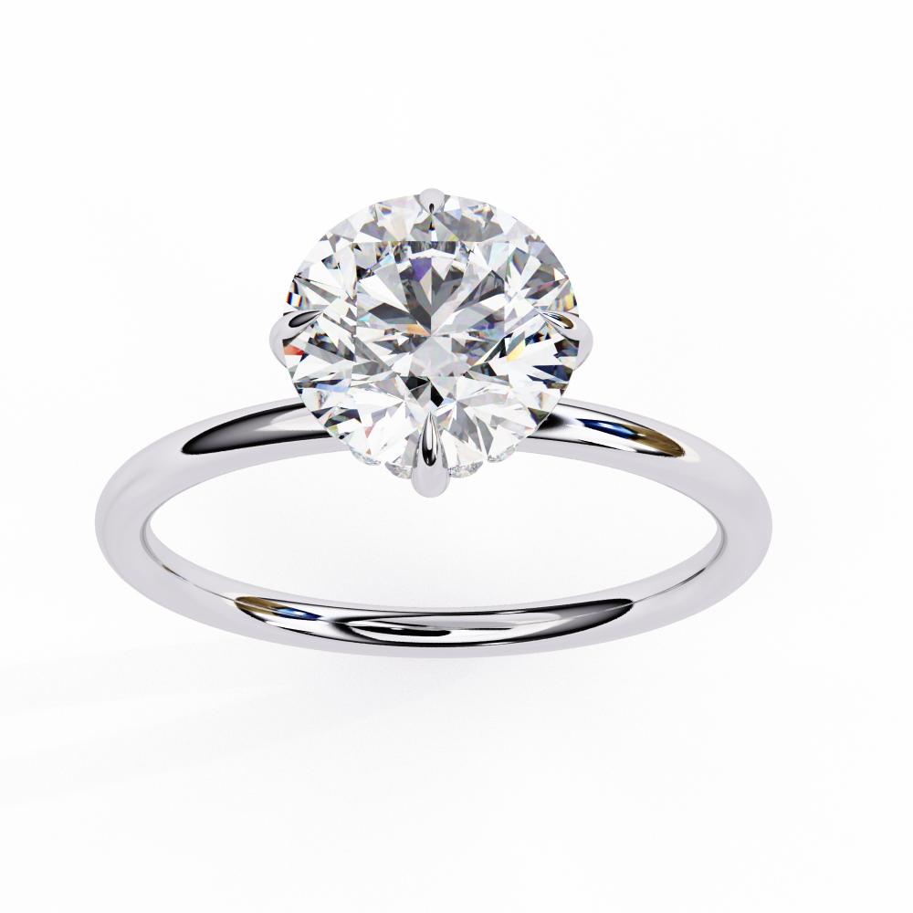 The Toney Round Hidden Halo Engagement Ring