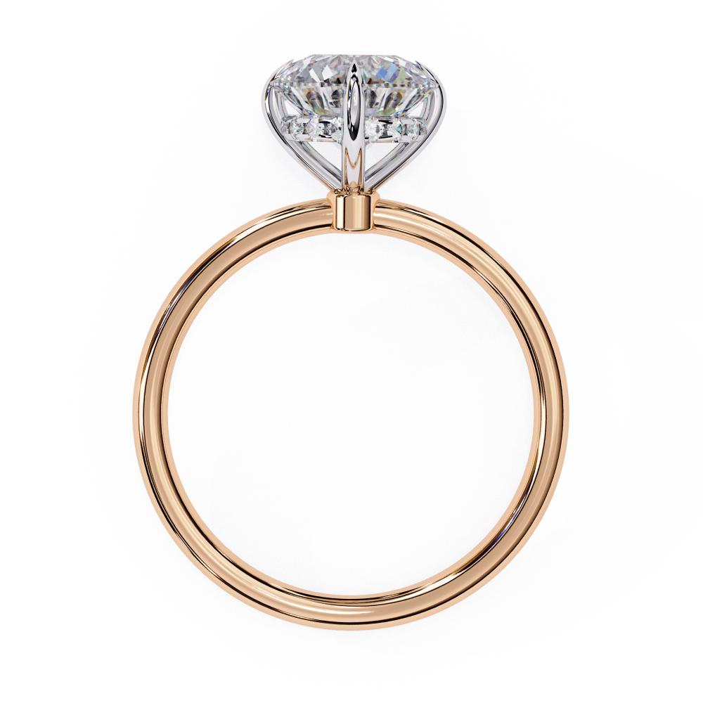 The Toney Round Hidden Halo Engagement Ring