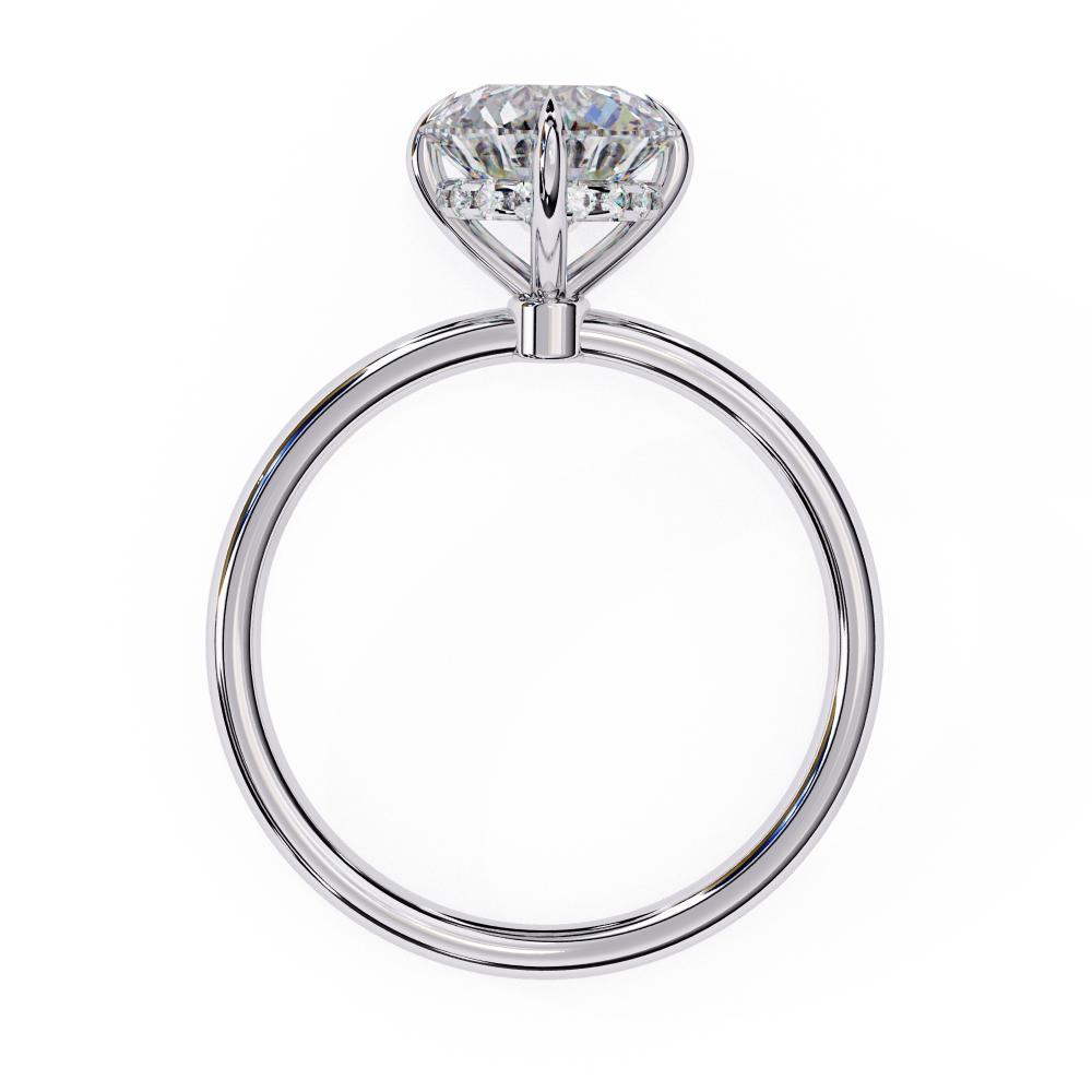 The Toney Round Hidden Halo Engagement Ring