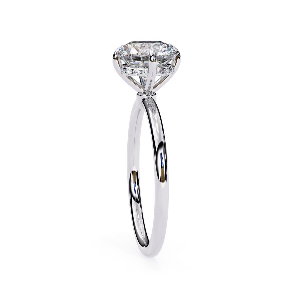 The Toney Round Hidden Halo Engagement Ring