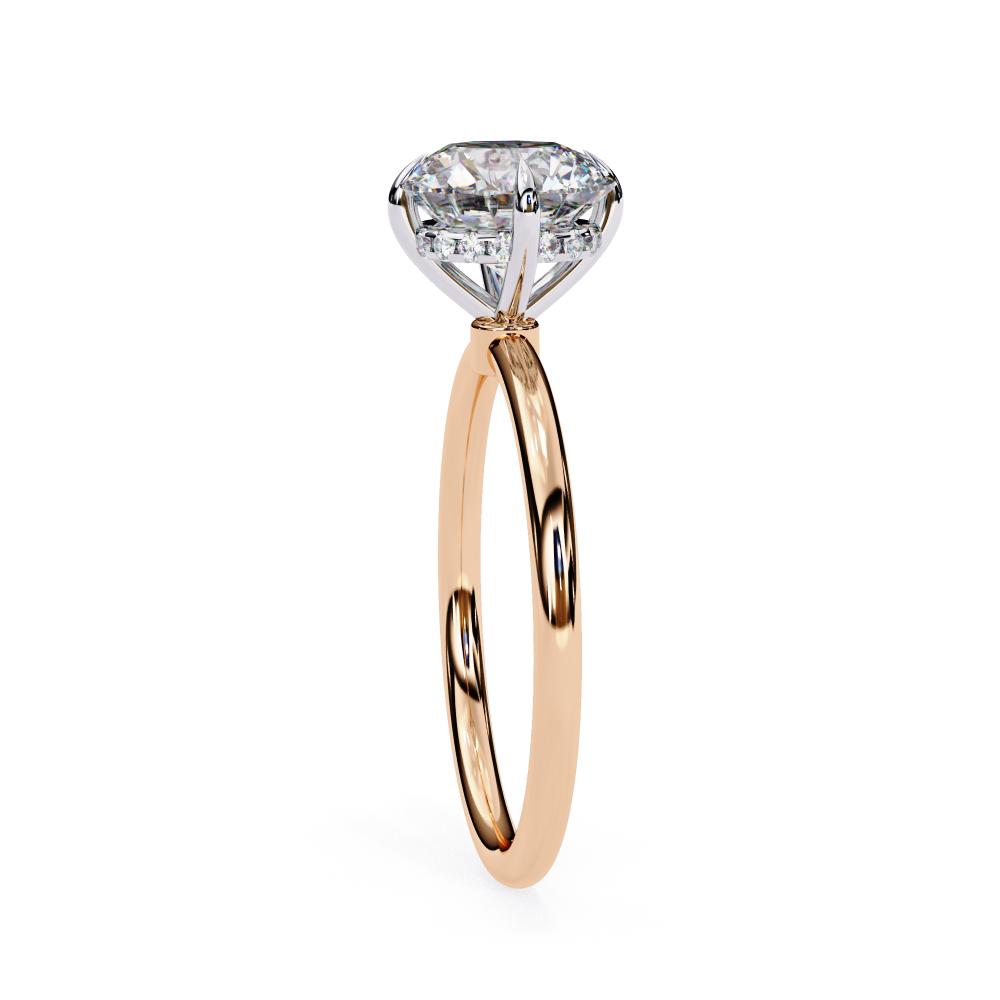 The Toney Round Hidden Halo Engagement Ring