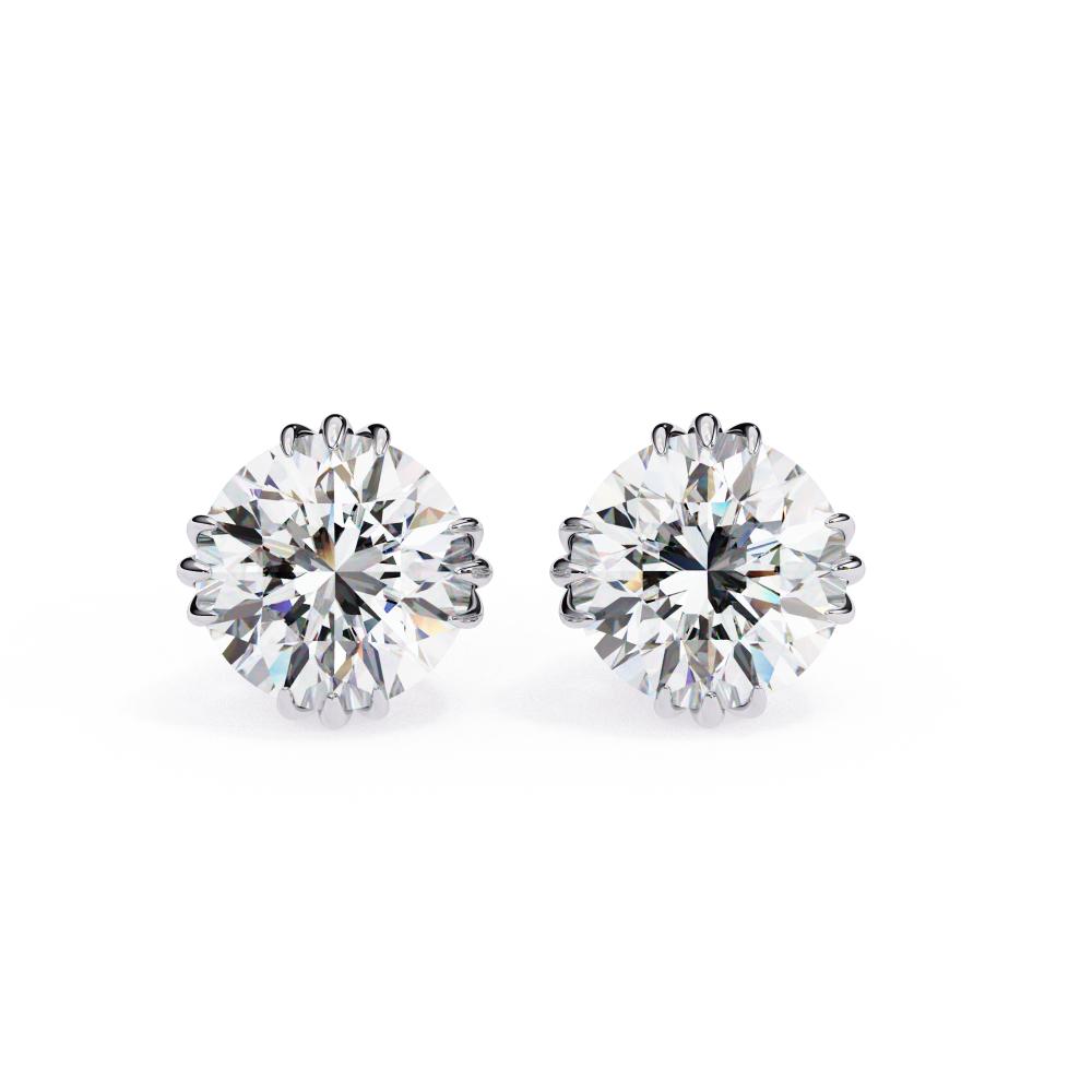 The Malina Round unique Prong Set Stud Earrings