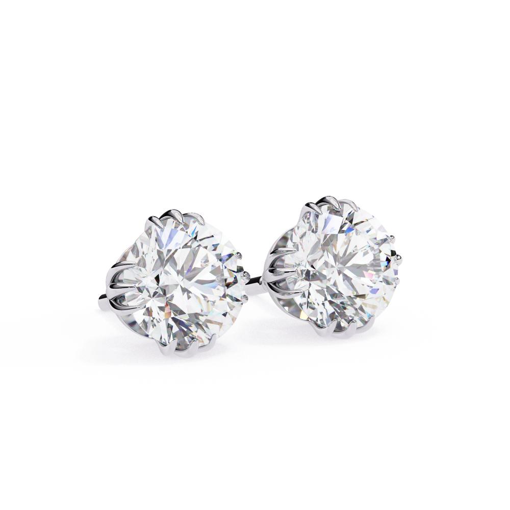The Malina Round unique Prong Set Stud Earrings