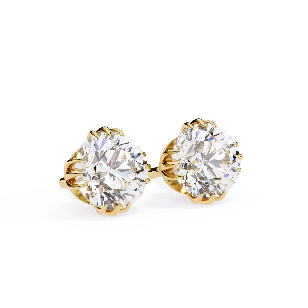 The Malina Round unique Prong Set Stud Earrings