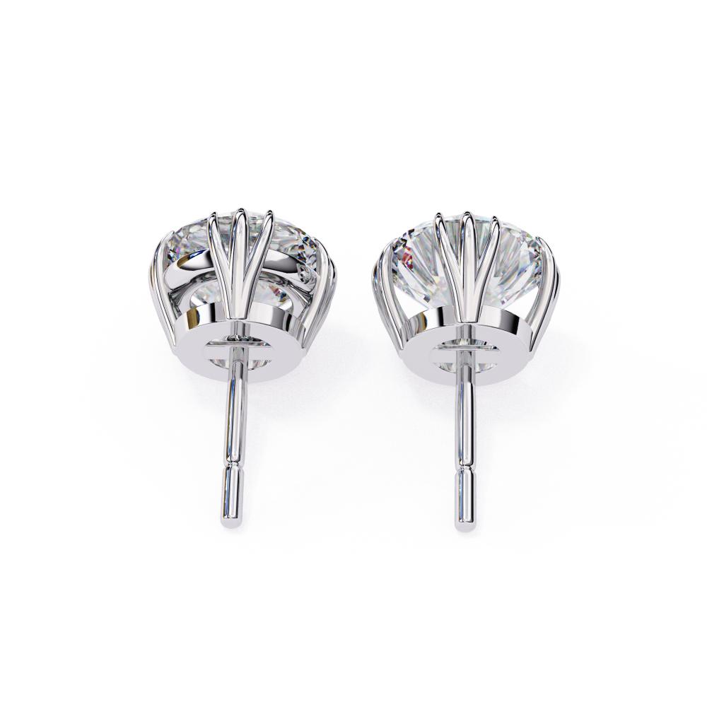 The Malina Round unique Prong Set Stud Earrings