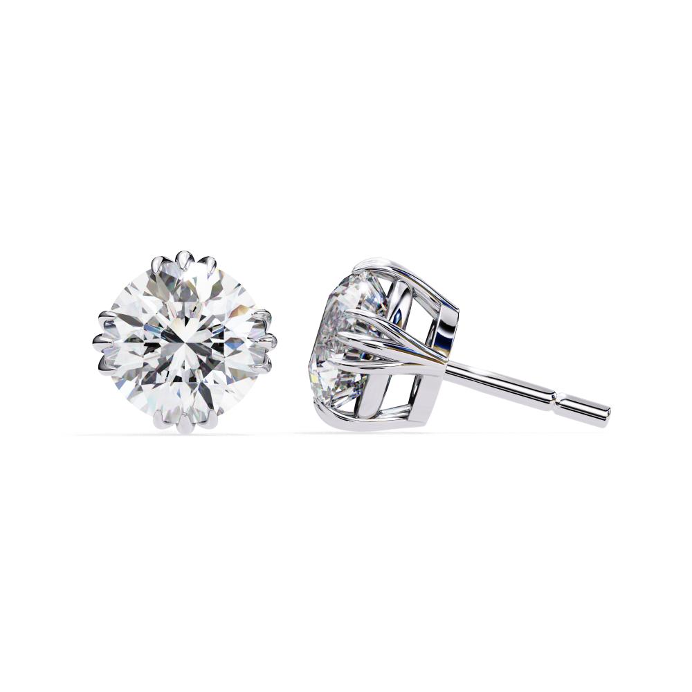 The Malina Round unique Prong Set Stud Earrings