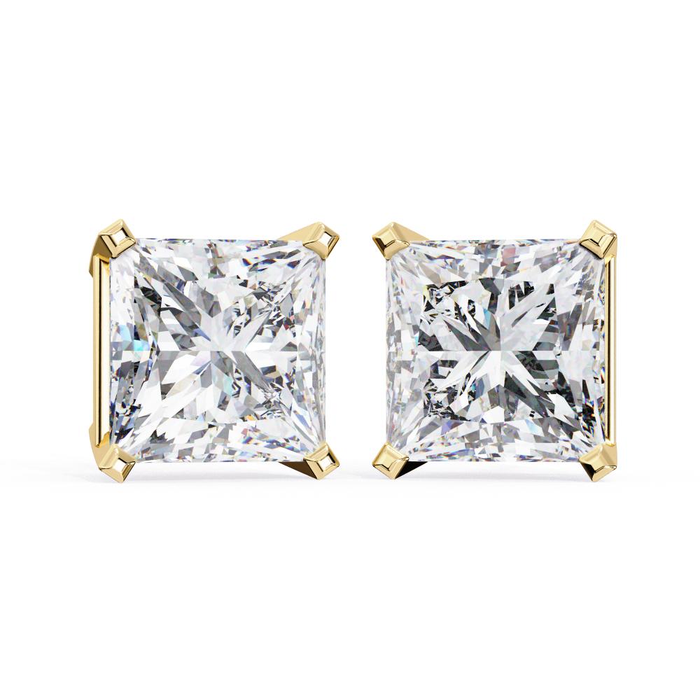 The Brittany Princess Solitaire Stud Earrings