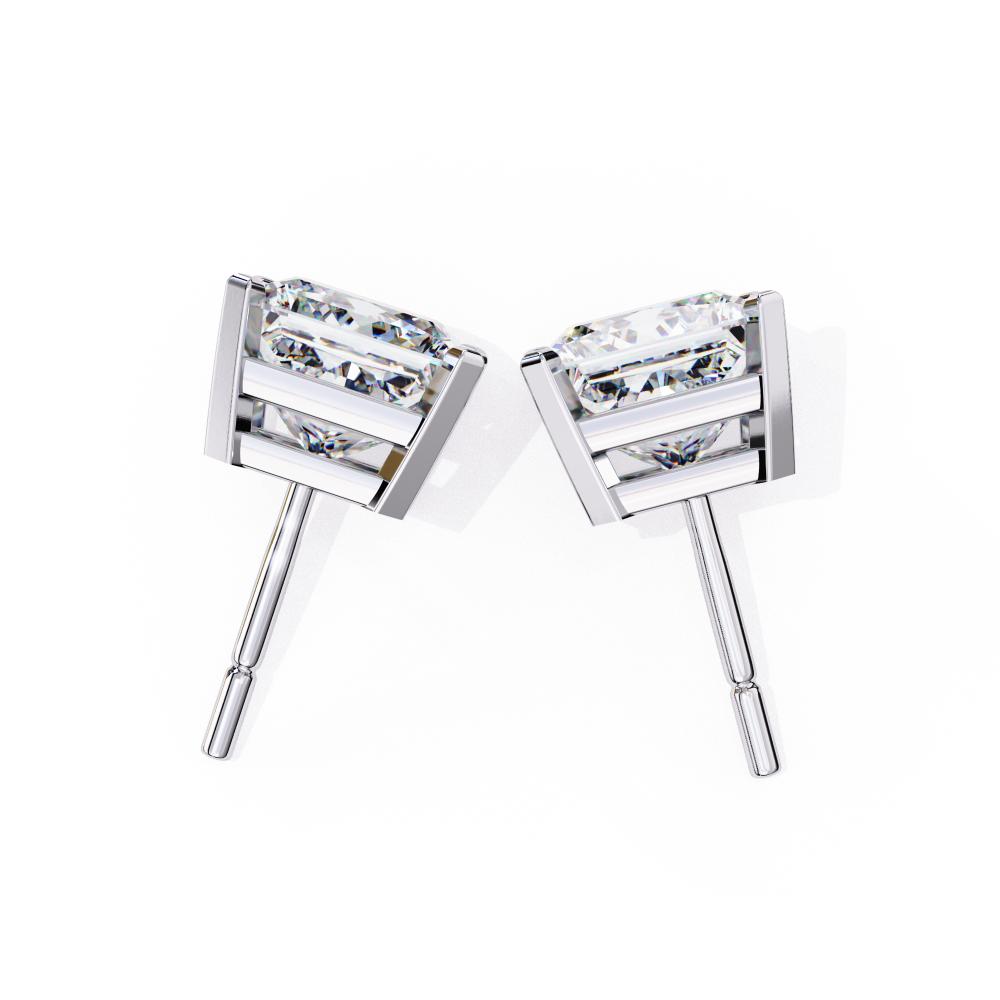 The Brittany Princess Solitaire Stud Earrings