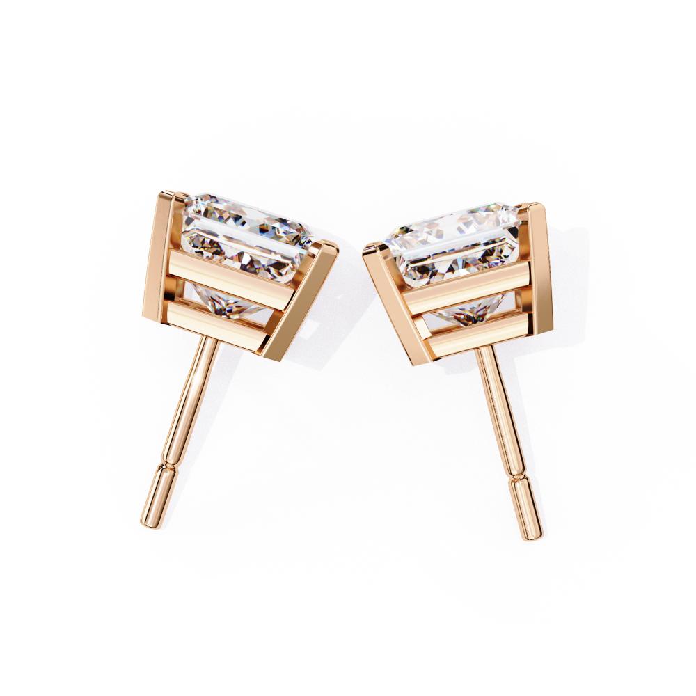 The Brittany Princess Solitaire Stud Earrings