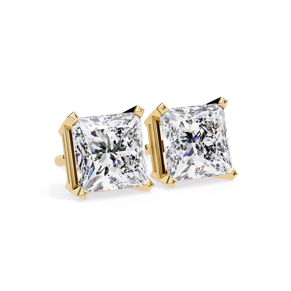 The Brittany Princess Solitaire Stud Earrings