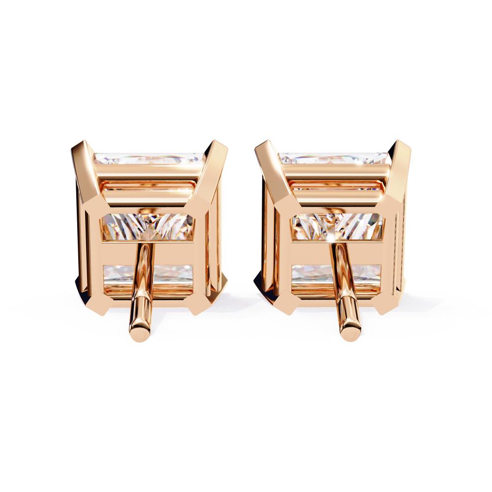 The Brittany Princess Solitaire Stud Earrings