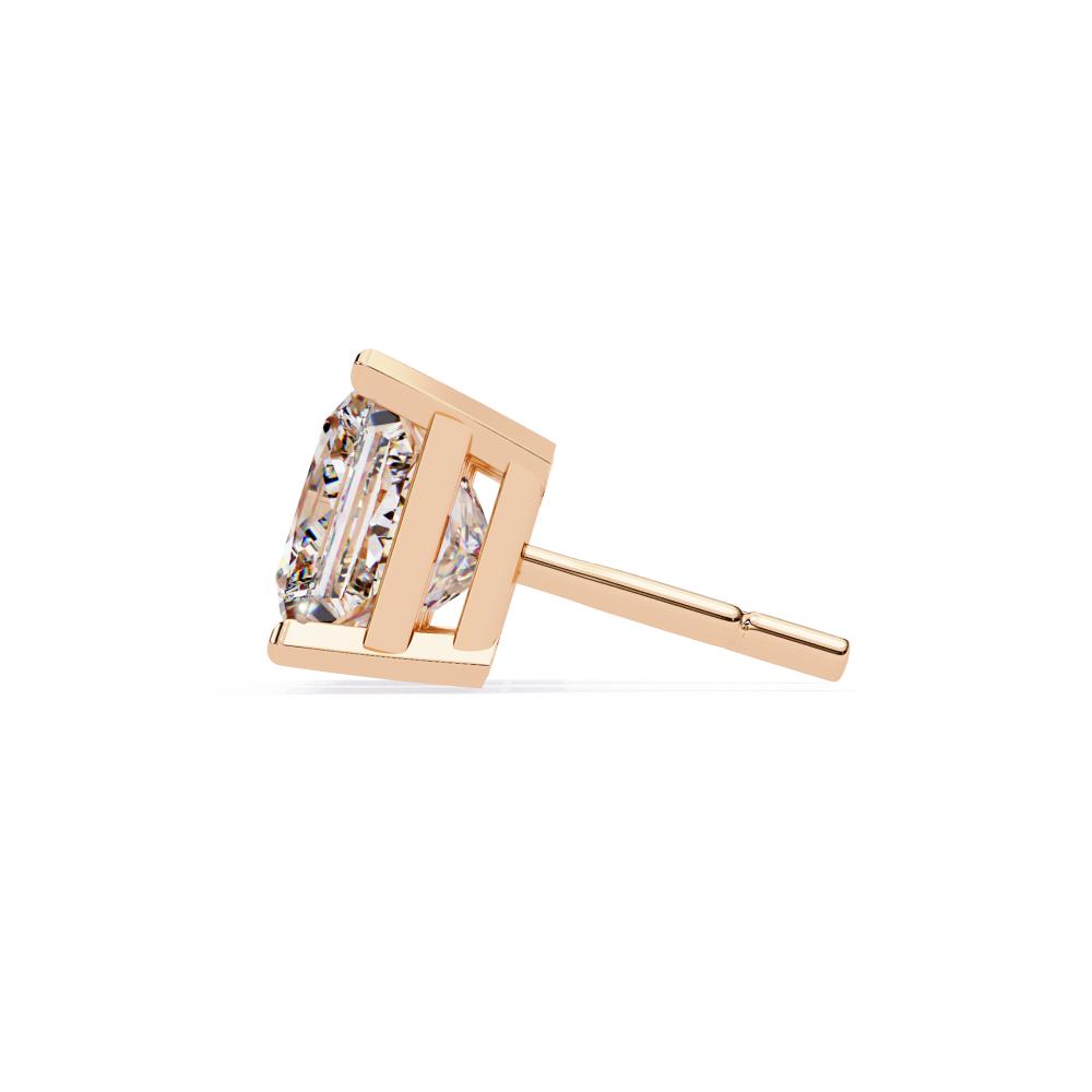 The Brittany Princess Solitaire Stud Earrings