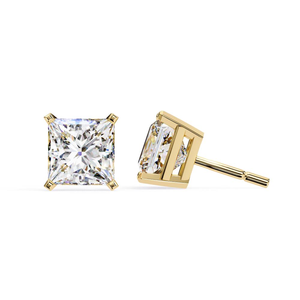 The Brittany Princess Solitaire Stud Earrings