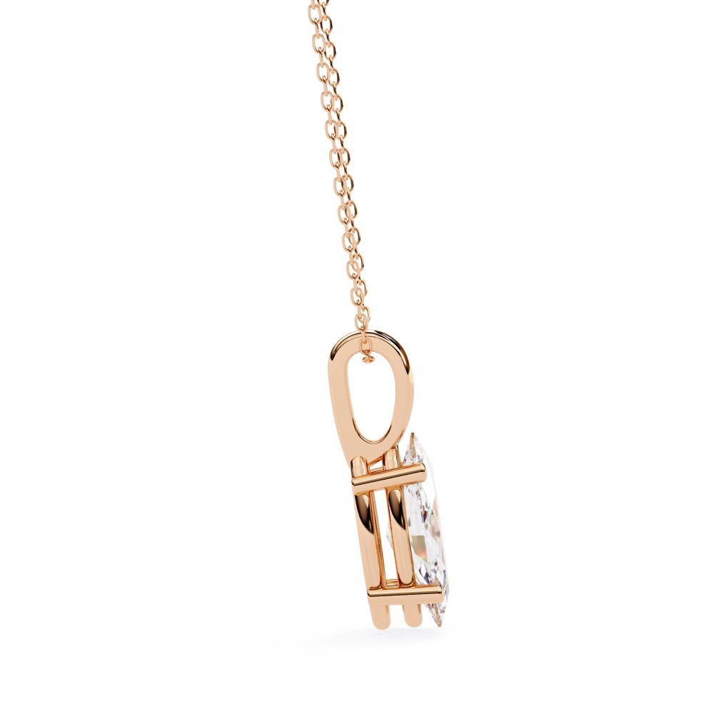 The Sophia Marquise Solitaire Pendant With Chain