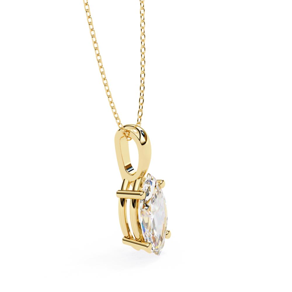 The Sophia Marquise Solitaire Pendant With Chain