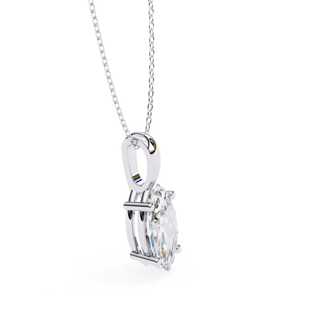 The Sophia Marquise Solitaire Pendant With Chain