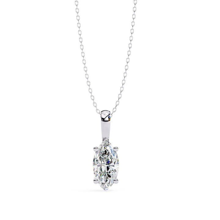 The Sophia Marquise Solitaire Pendant With Chain