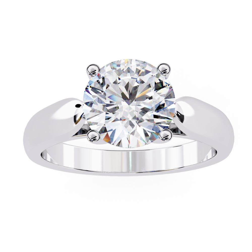 The Correy Round Solitaire pointer Band Engagement Ring