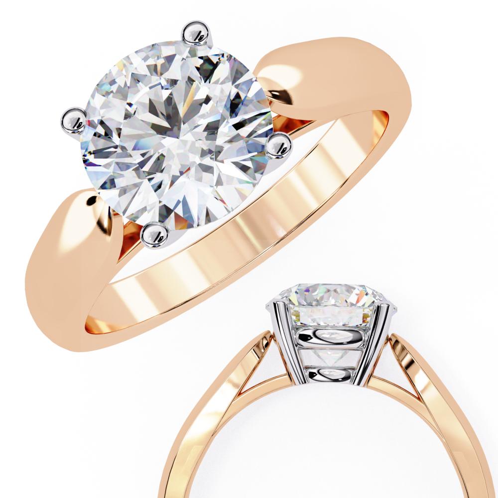 The Correy Round Solitaire pointer Band Engagement Ring