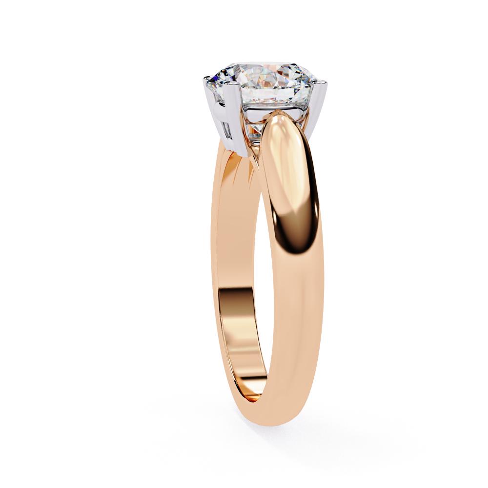 The Correy Round Solitaire Pointer Band Engagement Ring