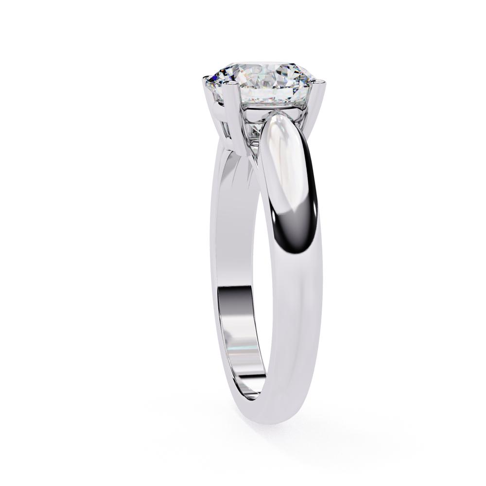The Correy Round Solitaire Pointer Band Engagement Ring